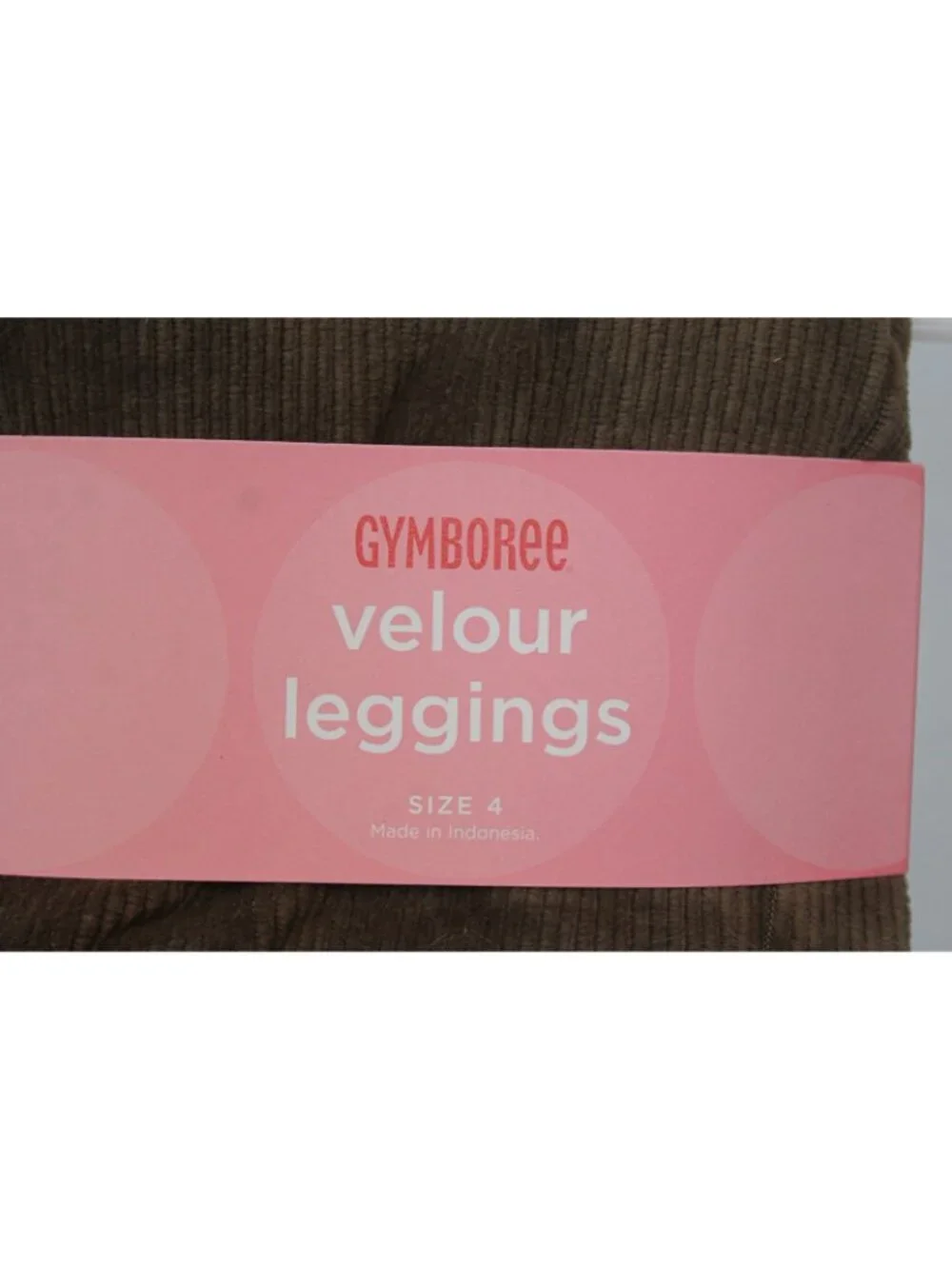 2008 Gymboree Sweeter Than Chocolate Leggings sz 4 Velour Corduroy Brown